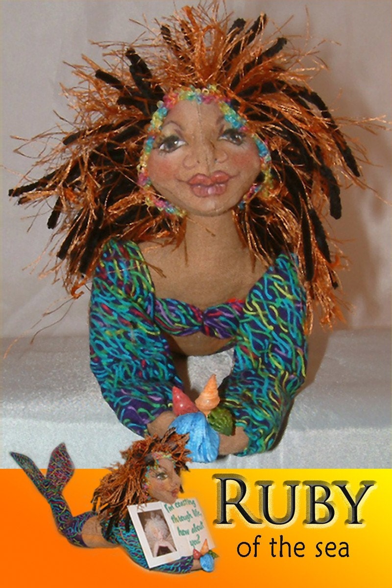 Ruby of the Sea Mermaid ePattern (PDF file) - instant download
