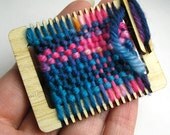 Tiny Weaving Loom Ornament - Sno-cone