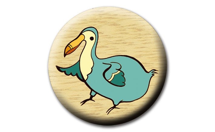 DODO BIRD mirror by boygirlparty, cute pocket mirror - dodo extinct bird animal illustration natural history - unusual travel accessory