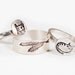 silver OWL RING - eco friendly sterling silver jewelry - circle owl artwork - stacking ring