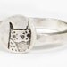 silver OWL RING - eco friendly sterling silver jewelry - circle owl artwork - stacking ring