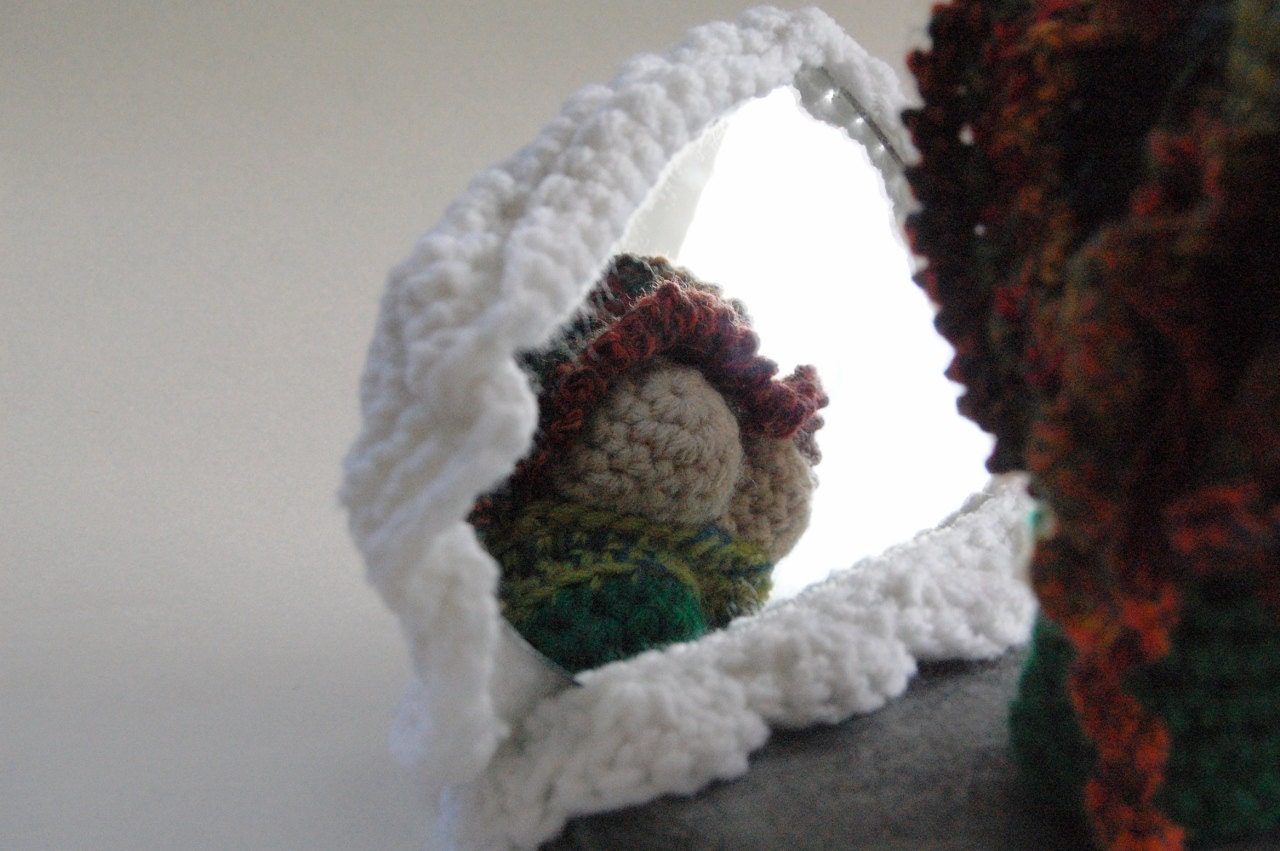 Commando Kate Crocheted Monster Sculpture OOAK Collectible Art