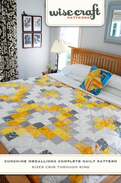 Sunshine Medallions Downloadble Quilt Pattern PDF