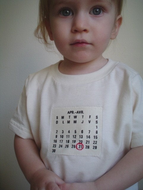 Custom CIRCLE THE DATE Onesie / Tee shirt