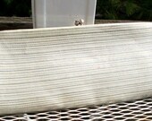 Sale-Snazzy Silver Stripe Clutch