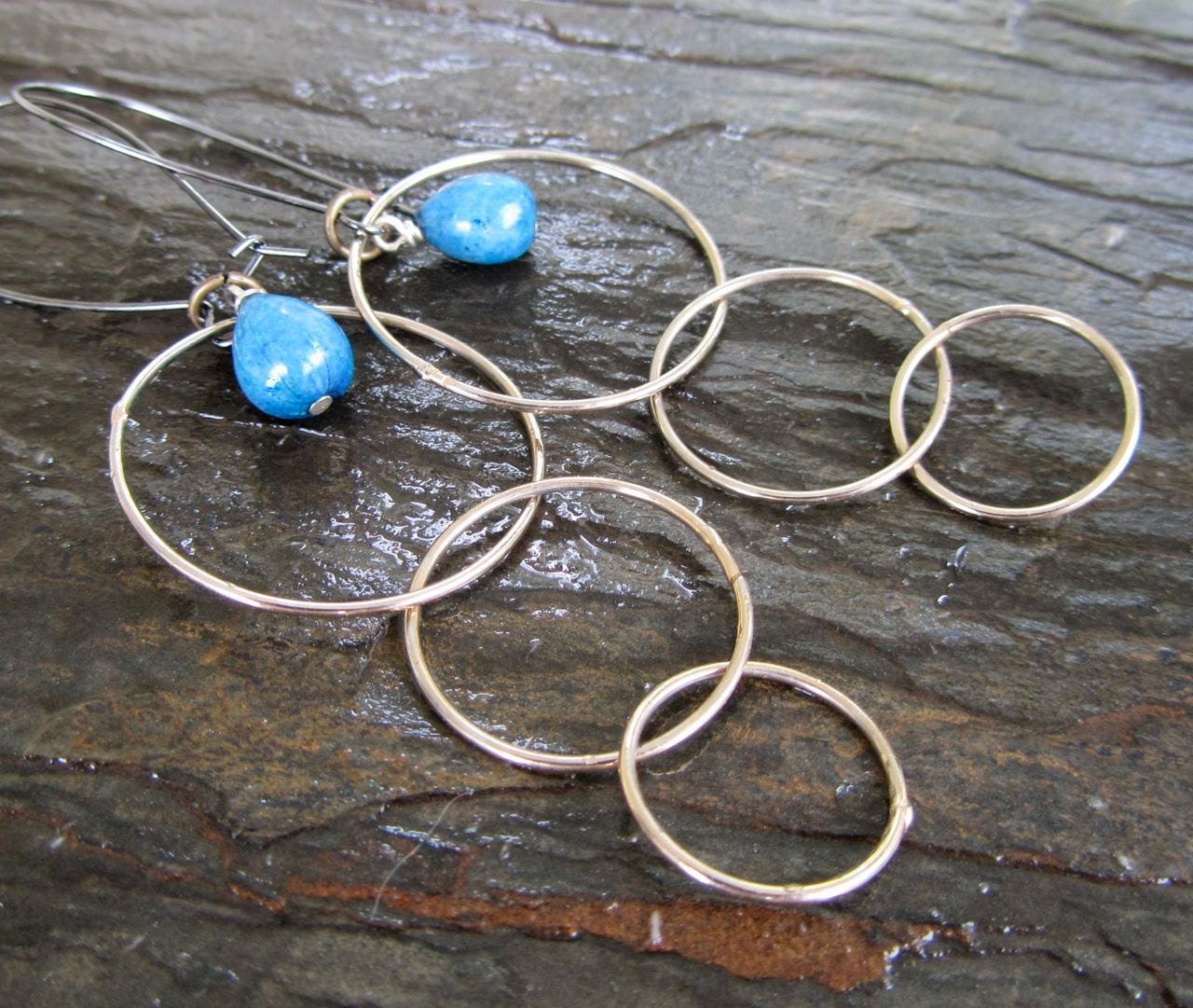 Elemental series recycled metal earrings