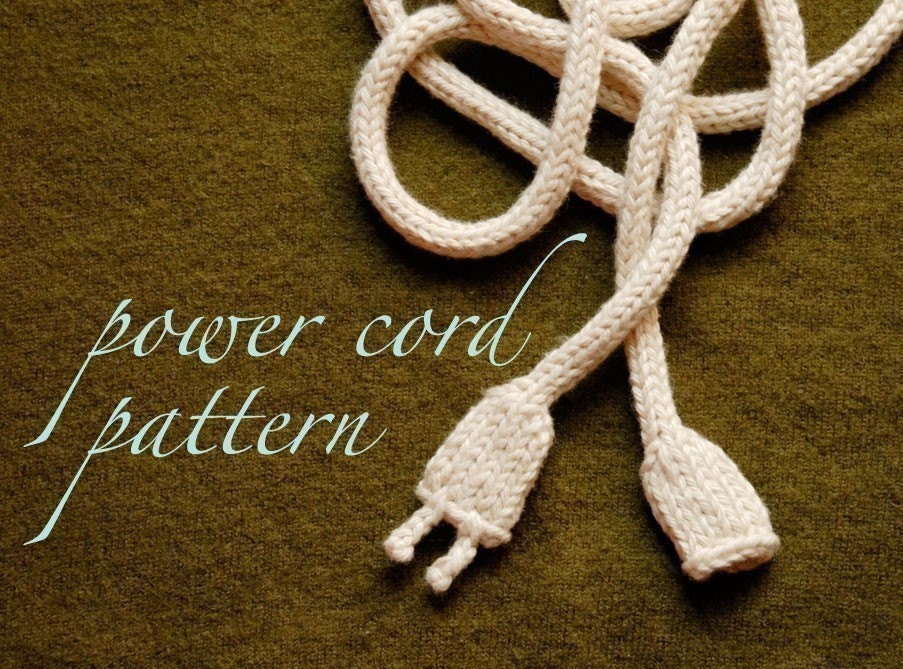 PATTERN - Knitted Power Cord 