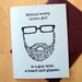 Behind Every Clever Girl is a Guy with a Beard and Glasses card (light blue)
