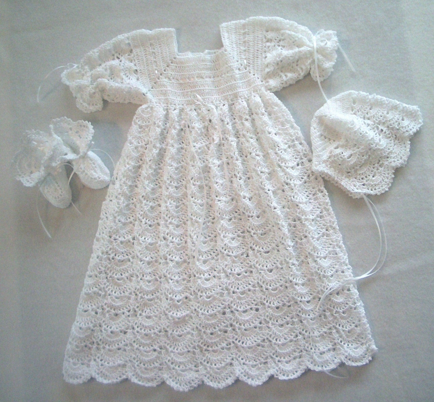 Open Crescent Heirloom Christening Ensemble