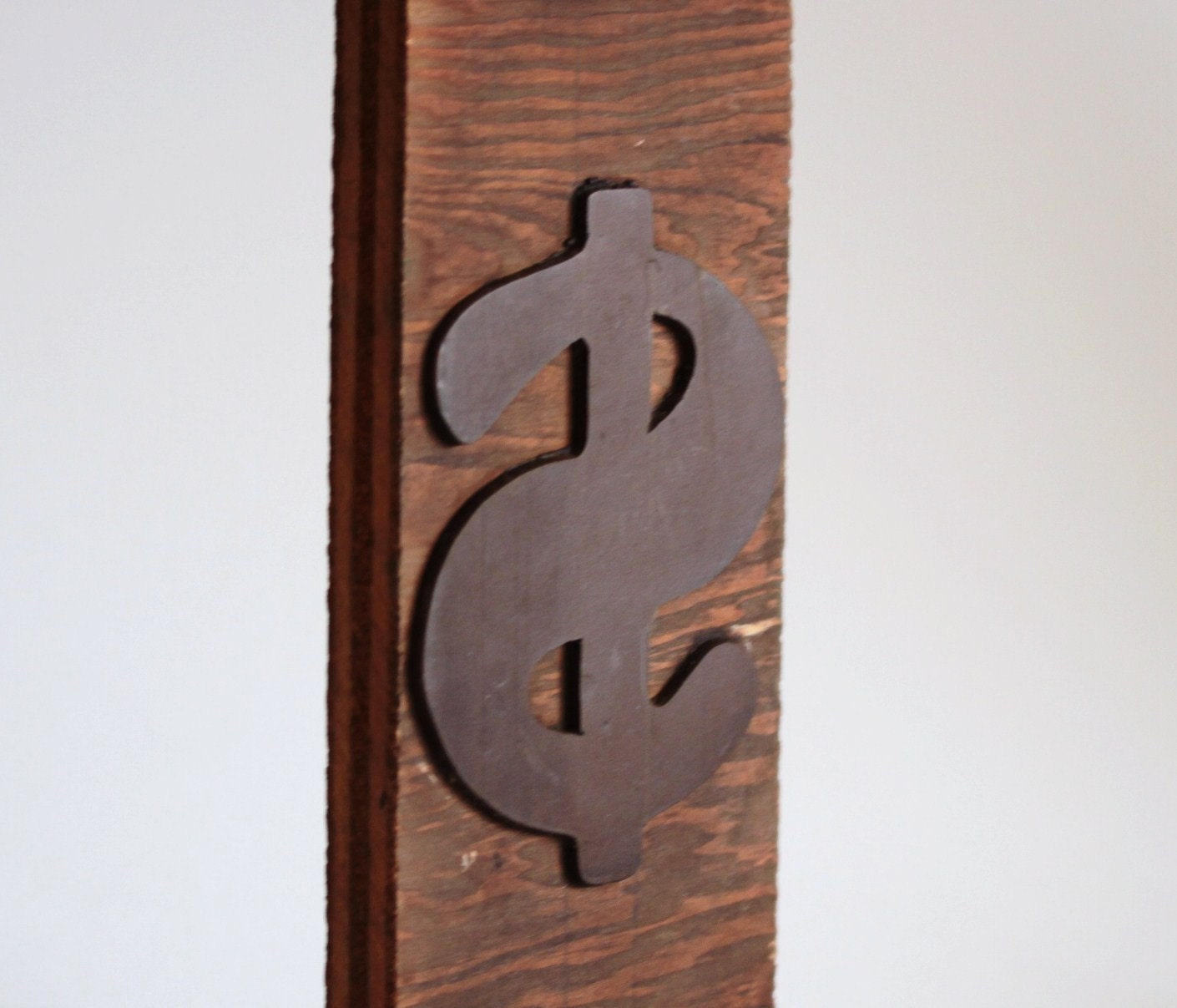 Vintage Wood Letterpress Type for Printing - HUGE 10 inch Dollar Sign