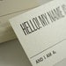 Hello My Name Is - Retro Style Letterpress Graphic Design Nametags - Set of 30