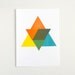 Star of Triangles Spectrum Letterpress Print - 15" by 20" Linoleum Cut - Color Theory - Limited Edition of 20