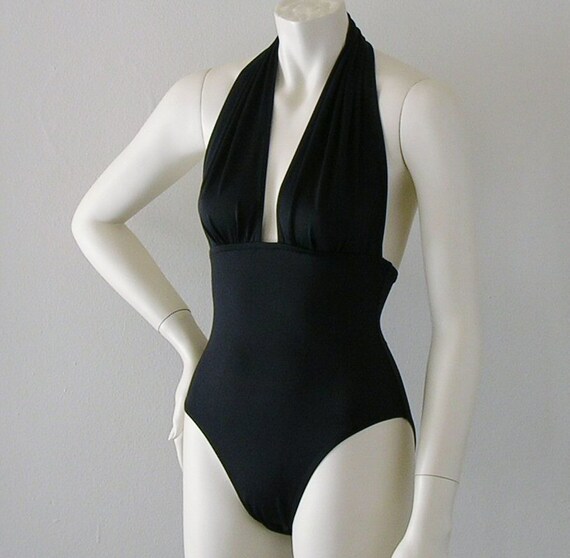 Black One Piece Marilyn Swimsuit SML