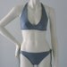 Slate Grey Halter Tie Bottom Bikini Made To Order in S.M.L
