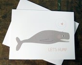 Let's Hump (Love-Struck Whale) - Valentine, Wedding, Anniversary Card
