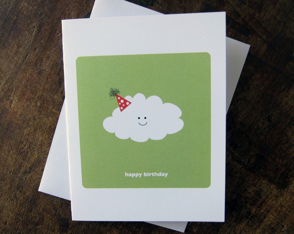 Happy Birthday Cloud Greeting Card