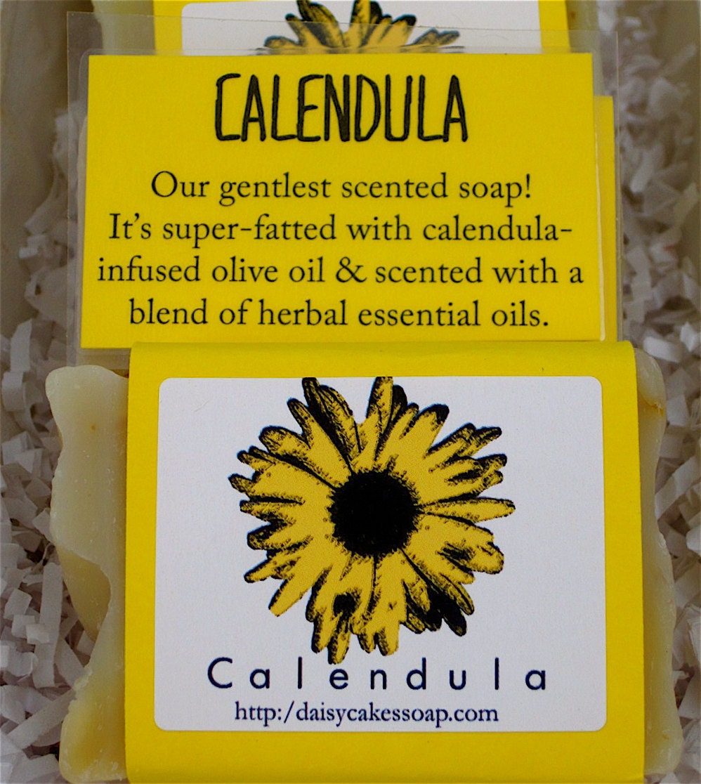 Natural Calendula Soap, a Handmade Herbal Vegan Face and Body Soap