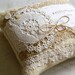 Custom Personalized Vintage Lace Wedding Ring Bearer Pillow -- Handmade in Ireland