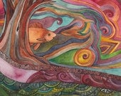 Forest Dwellers original watercolor by Megan Noel