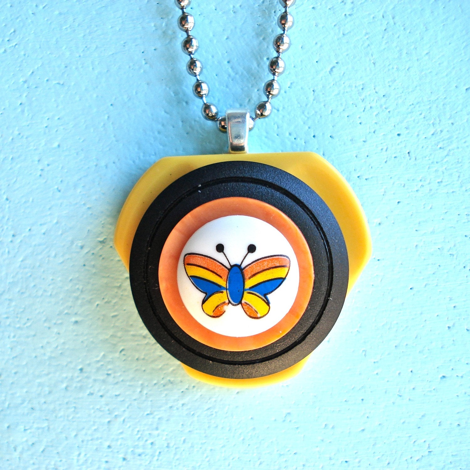 Butterfly Button Necklace