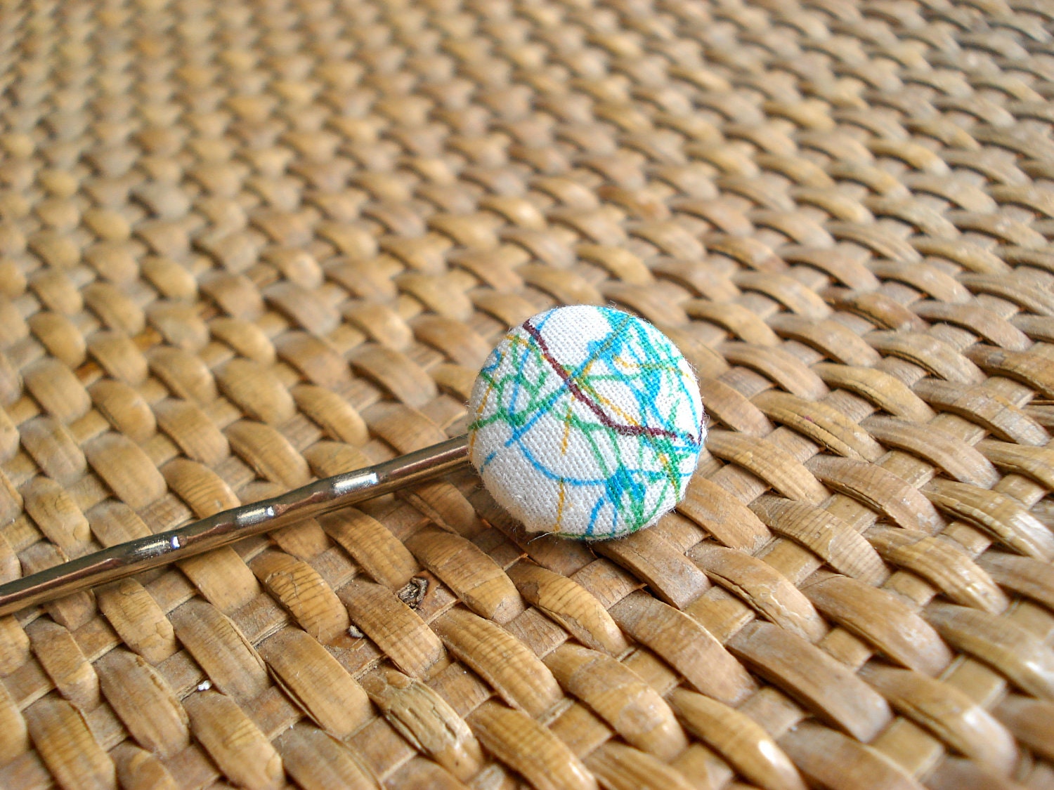 Scribble Bobby Pin by Robot Pop