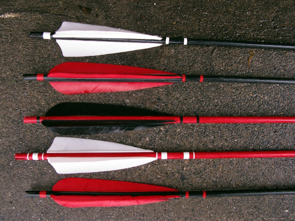 Red, Black and White Arrows set of 5 - FletcherandFox
