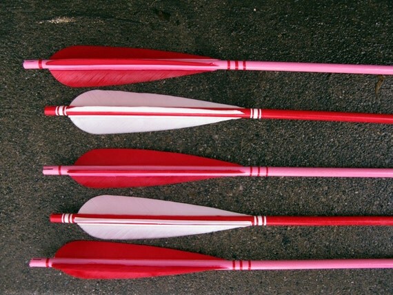 Valentine's Day Decor Arrows Red, Pink and White Love Set