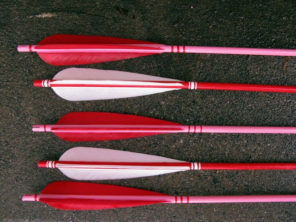 Valentine's Day Decor Arrows Red, Pink and White Love Set