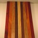 cutting board trivet chopping block made from many different woods 18 x 8.5 paduck, mahogany, maple, walnut and ash