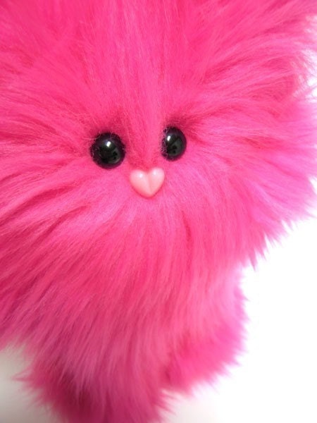 Plush Monster -- Hot Pink Petunia -- Cute Stuffed Animal