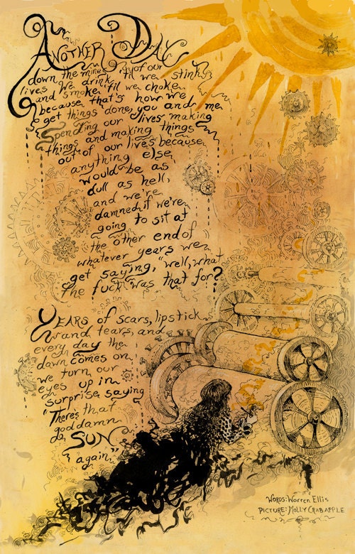 Limited Edition Print with words by Warren Ellis