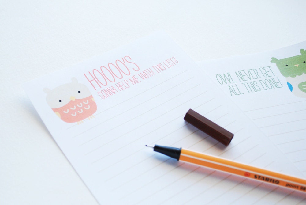 Little Owls - Printable To Do Lists