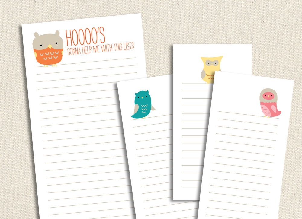 Little Owls - Printable To Do Lists
