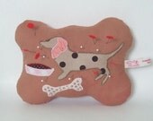 raspberry dachshund - pincushion