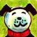 Dog. Hand-Touched Print on Wood Block.