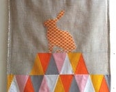 Circus Stroller Quilt - orange triangles