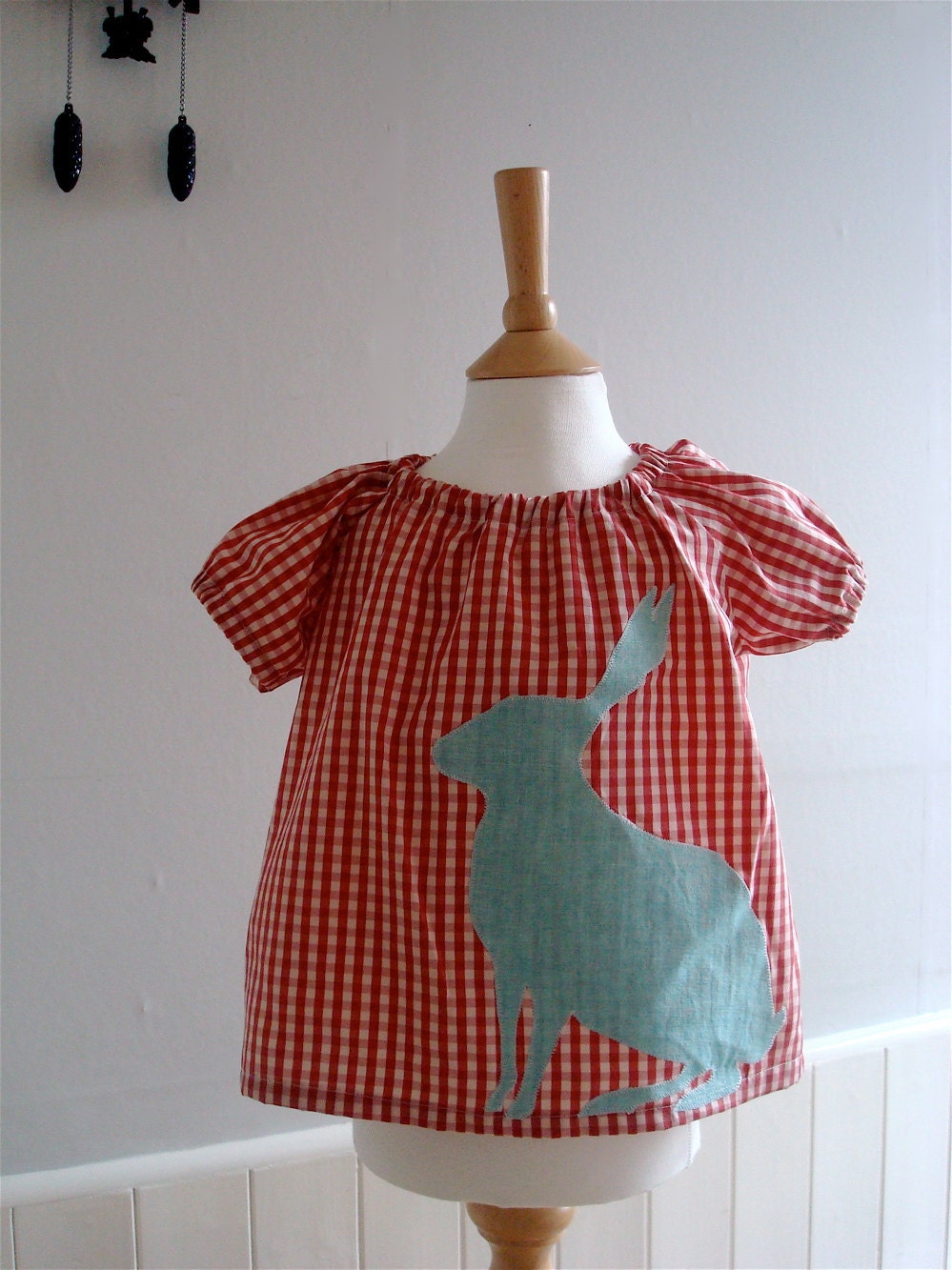 Gingham Bunny Blouse