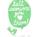 Say it loud including frame pearl green
