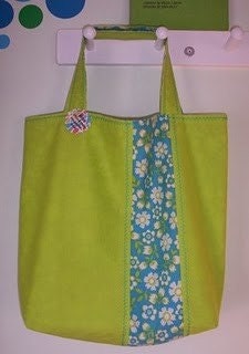Green and Blue Floral Tote bag