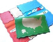 Metro  Leather Business Card Holder TM,  Card Holder, Credit Card Wallet, Credit Card Holder, ID Holder - American Map, America