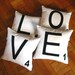 4 Personalized Canvas Scrabble Cushion COVERS, Name Pillow Cover, Word Pillow Cover -Pillow HOLA or  any 4 letters