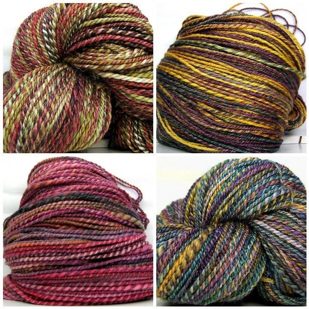 Secret Santa HandSpun Yarn of the Month Surprise Club surprise skein of Kitty Grrlz Hand Spun Yarn