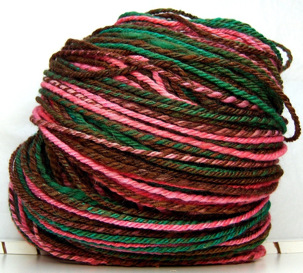 HandSpun Navajo 3ply Yarn merino wool silk Antoinette 186 yards 4.2 oz