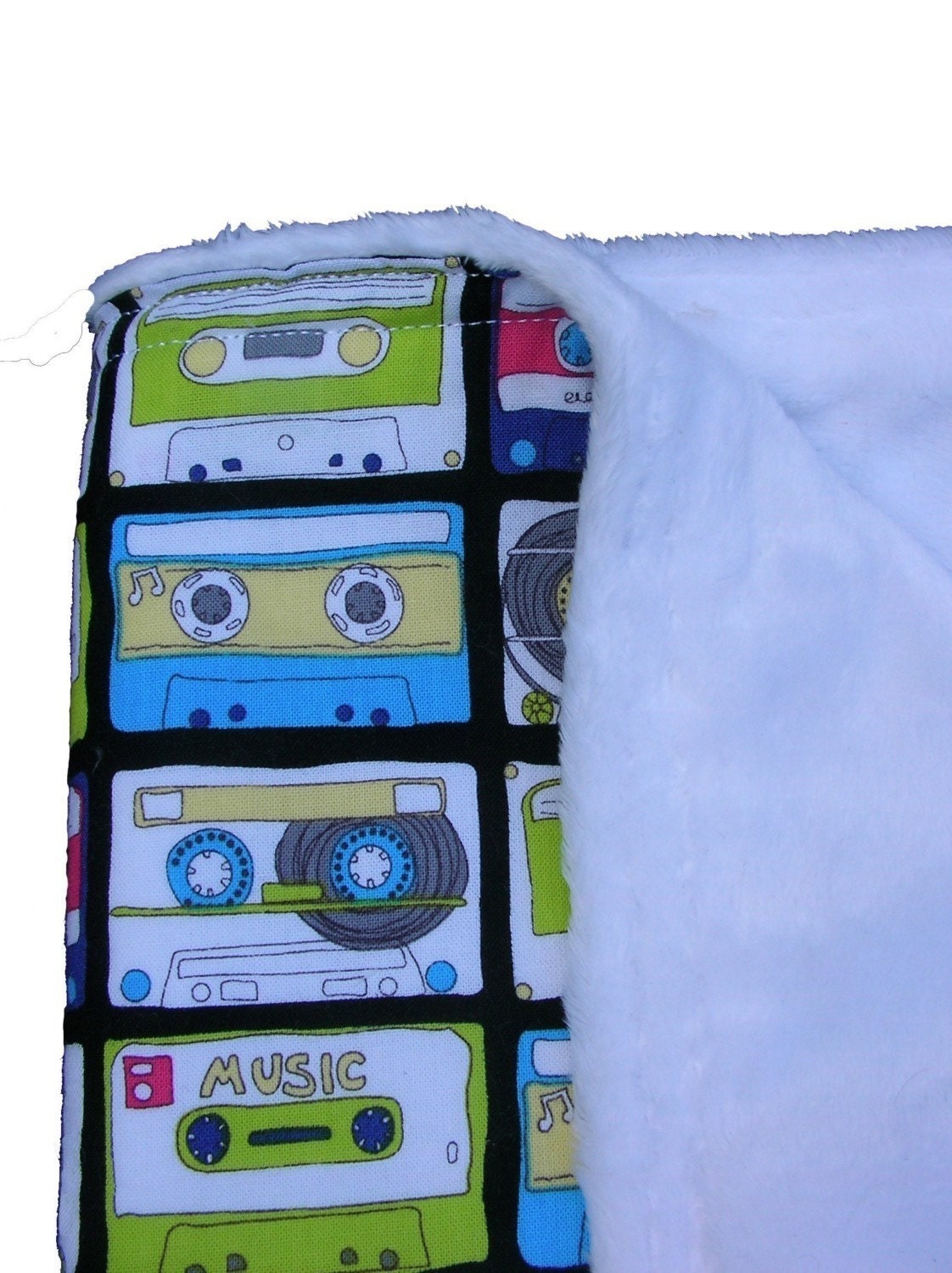 RETRO CASSETTE TAPES Minky Baby Blanket