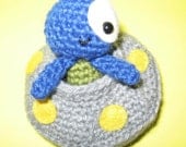 Little Alien and his Spaceship crochet pattern - PDF Digital Download