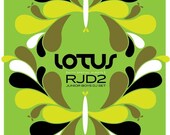 Lotus and RJD2, rock gig poster, hand screenprinted - limited edition silk screen