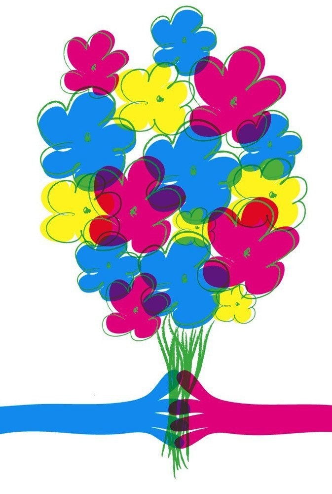 Summer Flower art print - hand screenprinted limited edition silkscreen - ALMOST sold out