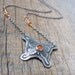 Glasswing Butterfly Carnelian Necklace - Fine Silver Butterfly with Carnelian
