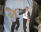 Half Off Small Obama Vs. Zombies Four Color Unisex Shirt Blue