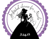 25 Bridal Shower Wedding Favor Stickers Fully Personalized